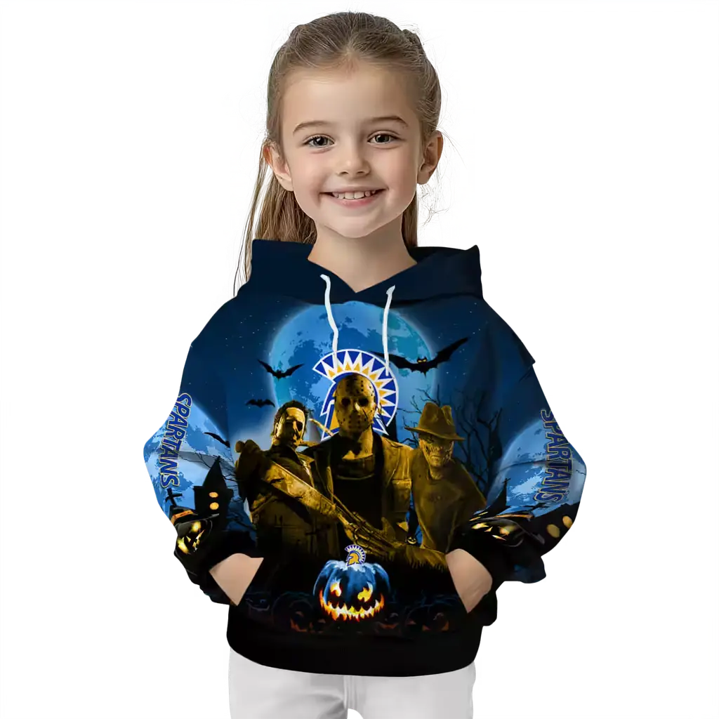 san jose state spartans halloween vibes blue black hoodie top rated san jose state spartans halloween vibes blue black hoodie top rated