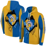 san jose state spartans heartbeat graphic blue hoodie best selling