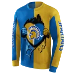 san jose state spartans heartbeat graphic blue hoodie best selling