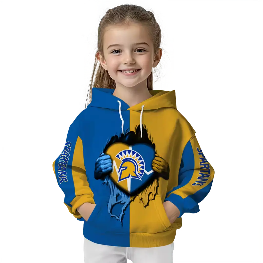 san jose state spartans heartbeat graphic blue hoodie top rated san jose state spartans heartbeat graphic blue hoodie top rated