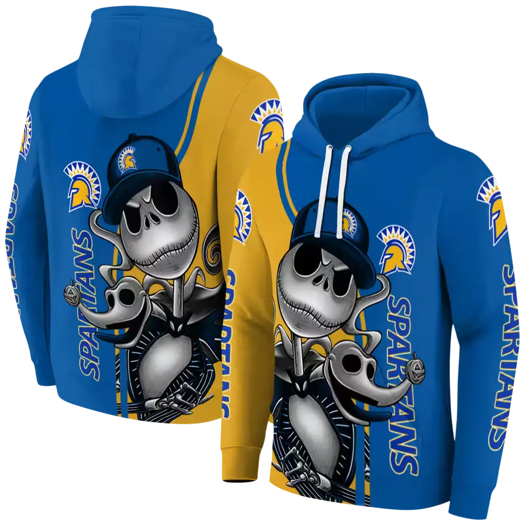 san jose state spartans jack skellington blue hoodie fashion forward san jose state spartans jack skellington blue hoodie fashion forward