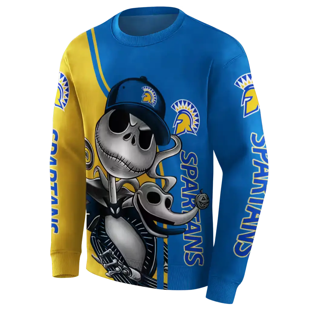 san jose state spartans jack skellington blue hoodie new arrival san jose state spartans jack skellington blue hoodie new arrival