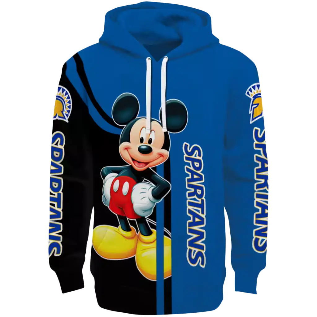 san jose state spartans mickey mouse blue black hoodie best selling san jose state spartans mickey mouse blue black hoodie best selling