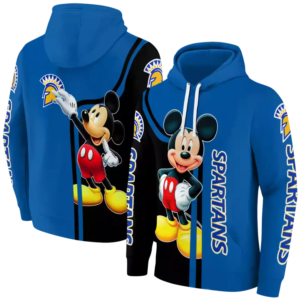 san jose state spartans mickey mouse blue black hoodie fashion forward san jose state spartans mickey mouse blue black hoodie fashion forward