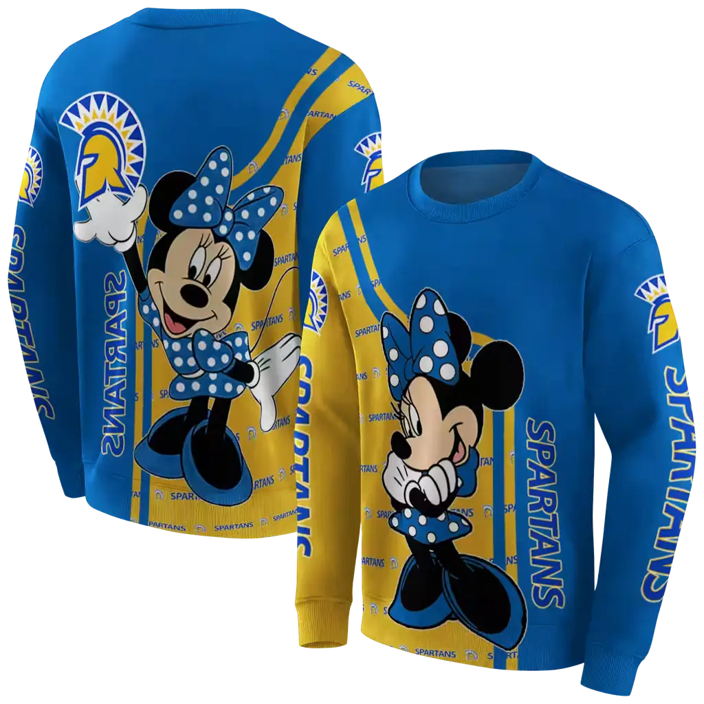san jose state spartans minnie mouse blue hoodie premium grade san jose state spartans minnie mouse blue hoodie premium grade