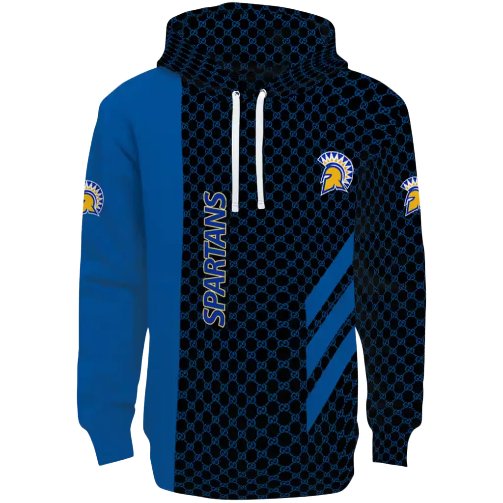 san jose state spartans monogram pattern blue hoodie best selling san jose state spartans monogram pattern blue hoodie best selling