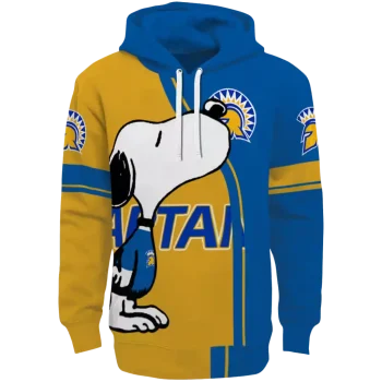 san jose state spartans playful snoopy blue hoodie best selling