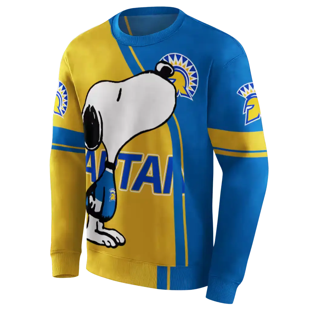 san jose state spartans playful snoopy blue hoodie new arrival san jose state spartans playful snoopy blue hoodie new arrival