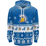 san jose state spartans reindeer motif blue hoodie best selling