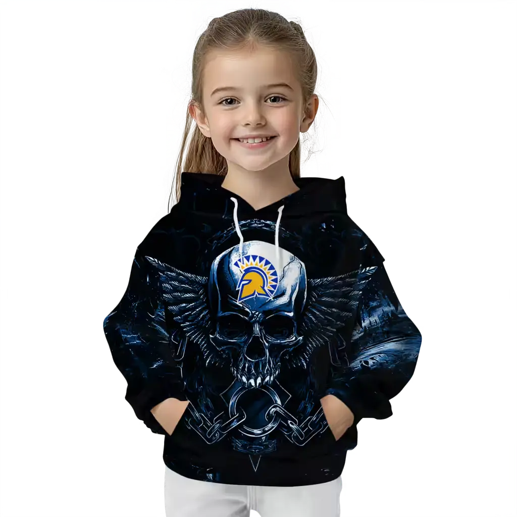 san jose state spartans skull artwork blue black hoodie top rated san jose state spartans skull artwork blue black hoodie top rated