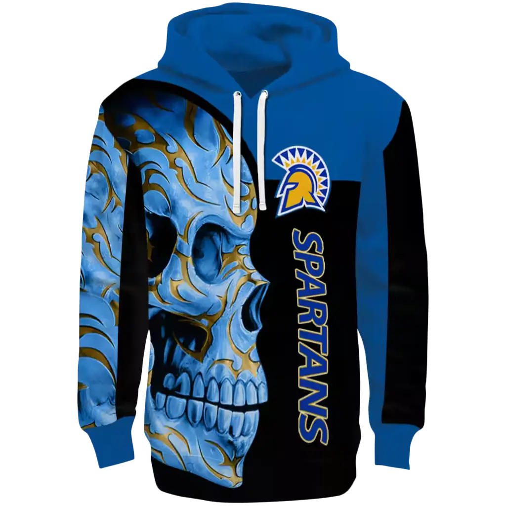 san jose state spartans skull motif blue black hoodie best selling san jose state spartans skull motif blue black hoodie best selling
