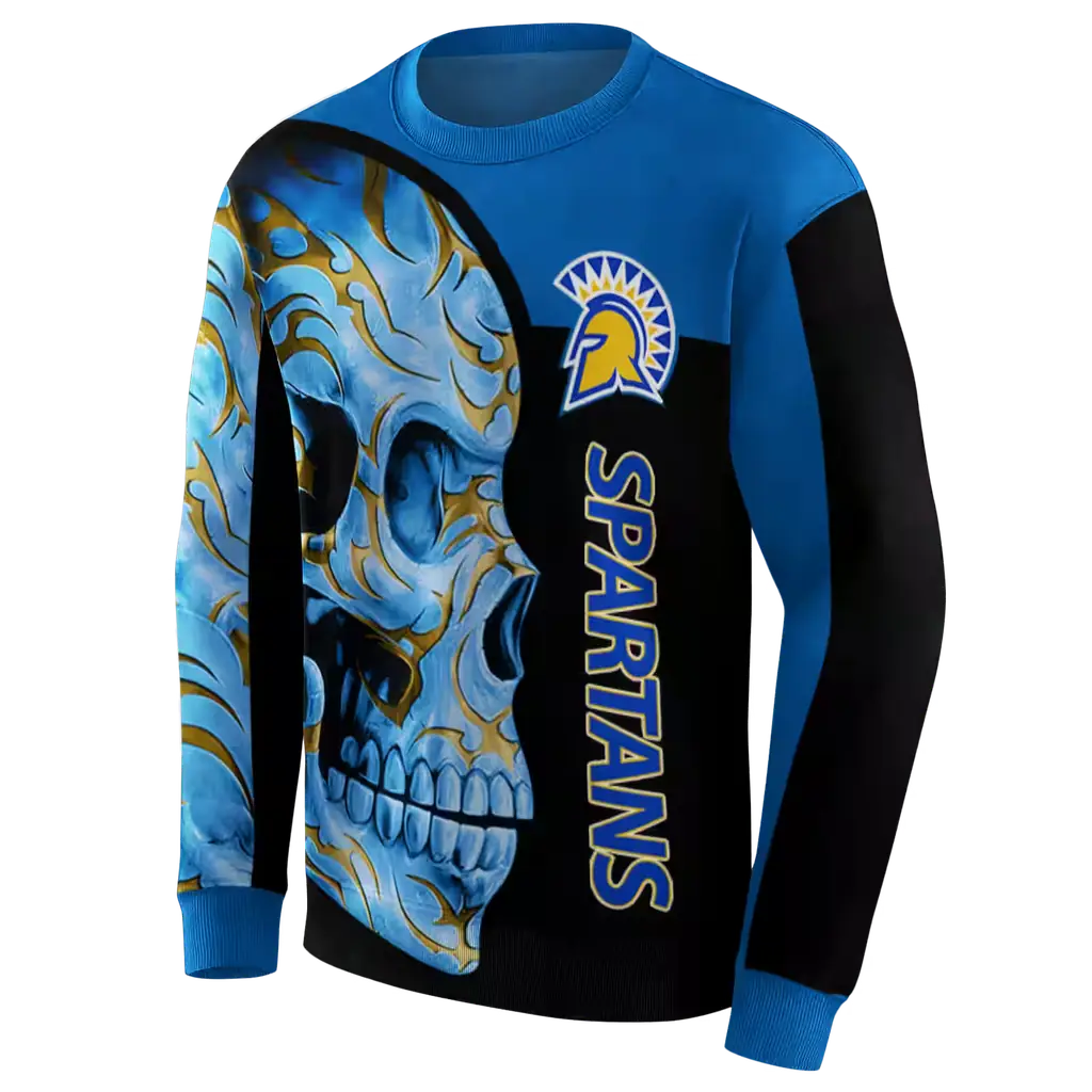 san jose state spartans skull motif blue black hoodie new arrival san jose state spartans skull motif blue black hoodie new arrival