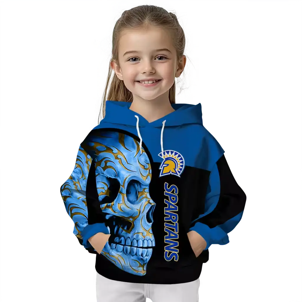 san jose state spartans skull motif blue black hoodie top rated san jose state spartans skull motif blue black hoodie top rated