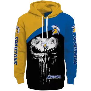 san jose state spartans skull punisher gold black hoodie best selling
