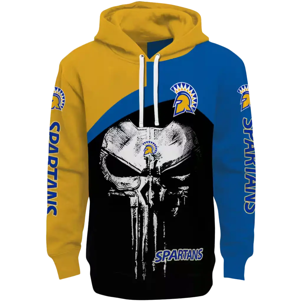 san jose state spartans skull punisher gold black hoodie best selling san jose state spartans skull punisher gold black hoodie best selling