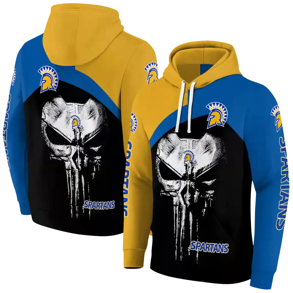 san jose state spartans skull punisher gold black hoodie fashion forward san jose state spartans skull punisher gold black hoodie fashion forward