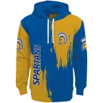 san jose state spartans splatter effect blue hoodie best selling