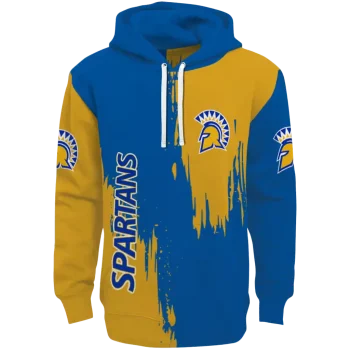 san jose state spartans splatter effect blue hoodie best selling