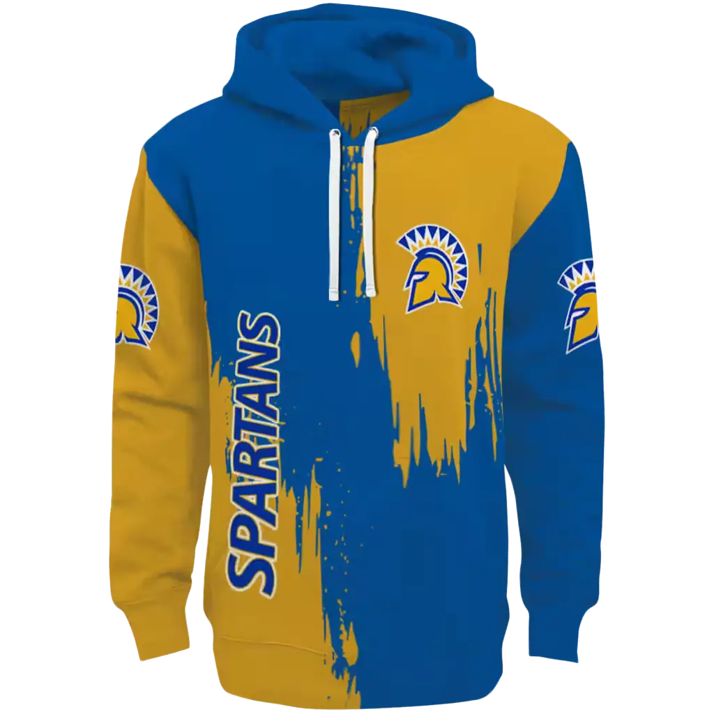 san jose state spartans splatter effect blue hoodie best selling san jose state spartans splatter effect blue hoodie best selling