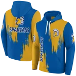 san jose state spartans splatter effect blue hoodie best selling