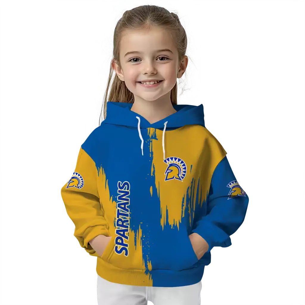 san jose state spartans splatter effect blue hoodie top rated san jose state spartans splatter effect blue hoodie top rated