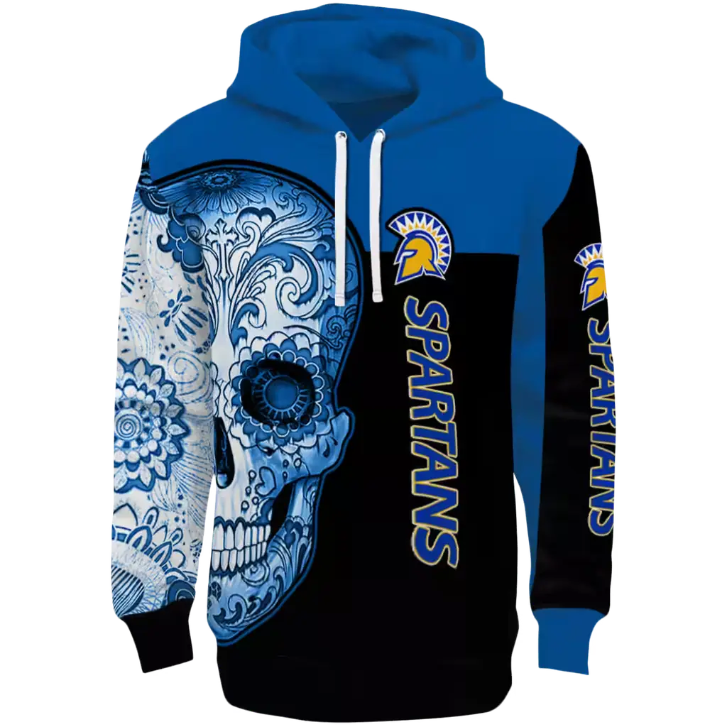 san jose state spartans sugar skull blue black hoodie best selling san jose state spartans sugar skull blue black hoodie best selling