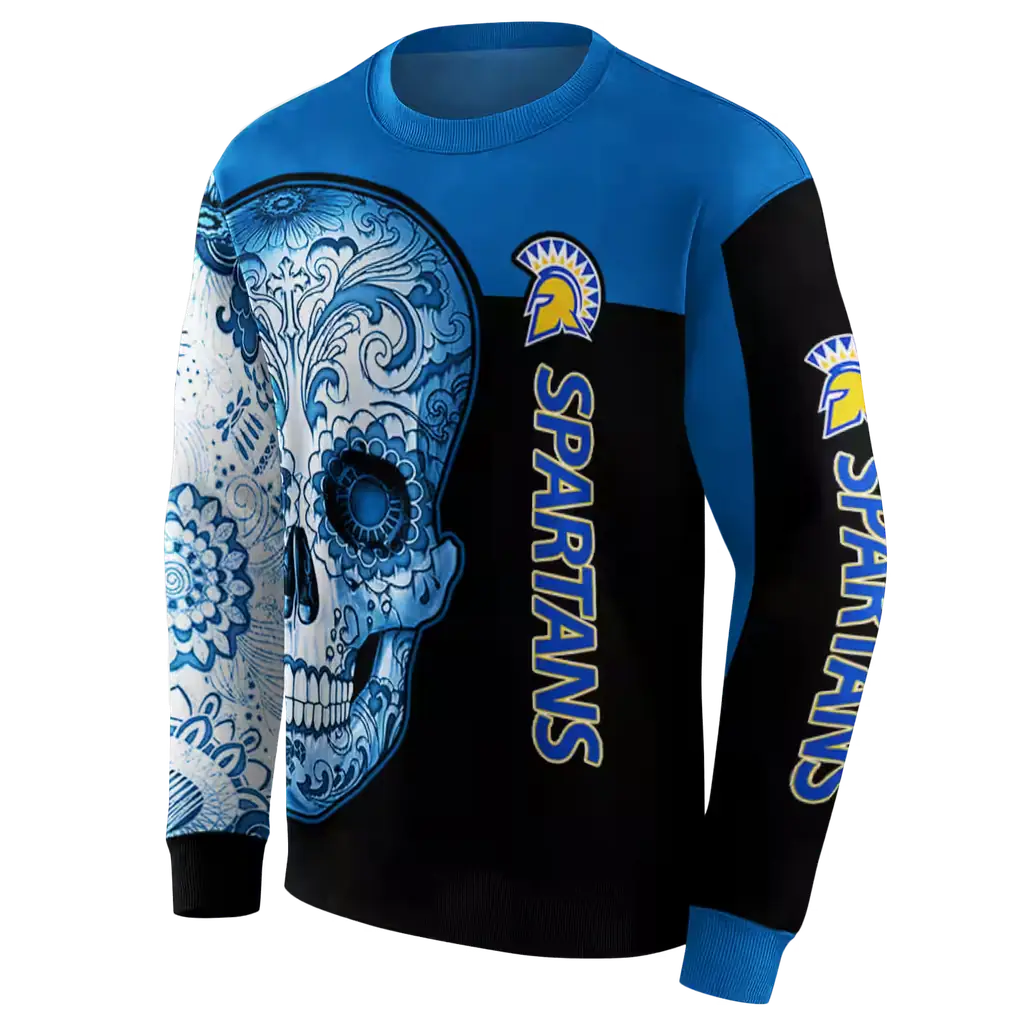 san jose state spartans sugar skull blue black hoodie new arrival san jose state spartans sugar skull blue black hoodie new arrival