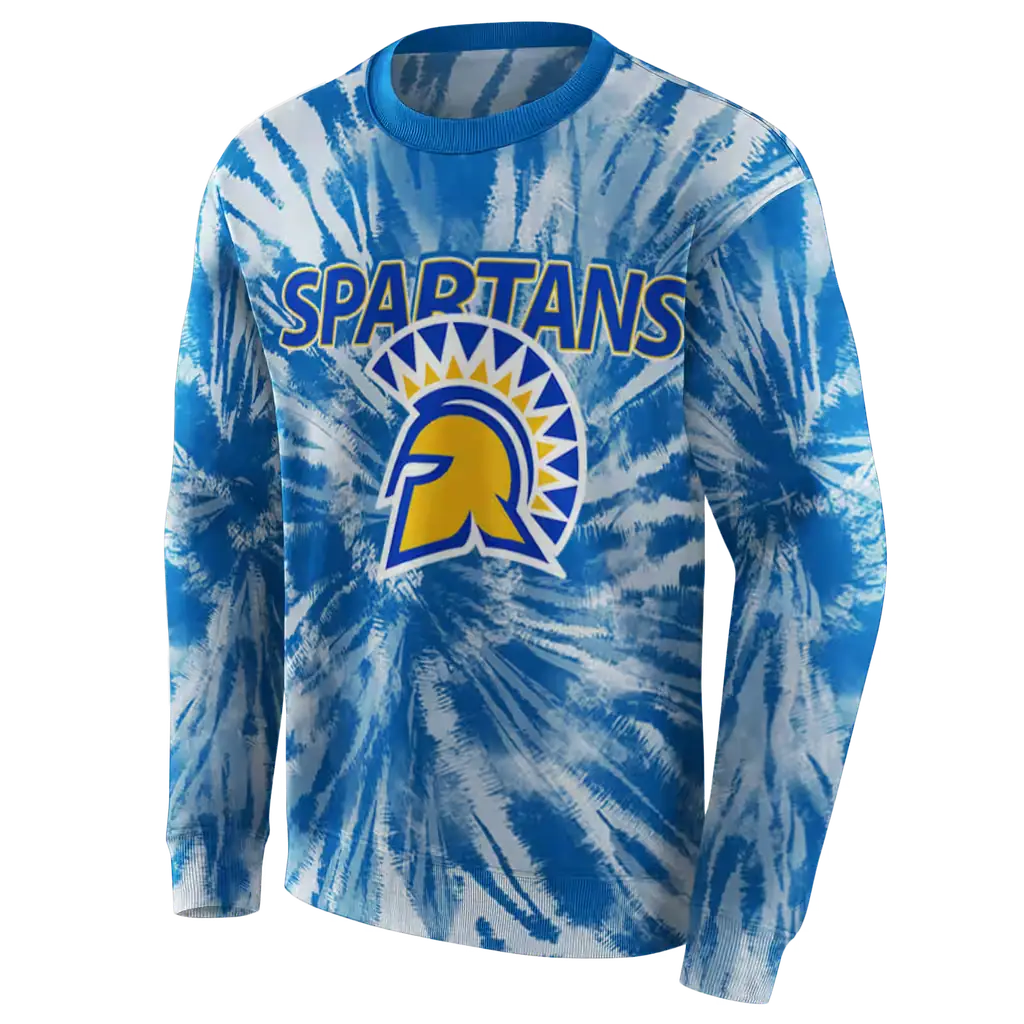 san jose state spartans tie dye pattern blue hoodie new arrival san jose state spartans tie dye pattern blue hoodie new arrival