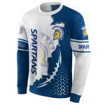 san jose state spartans triangular pattern blue white hoodie best selling