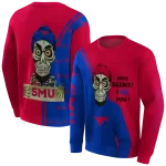 smu mustangs achmed skull blue hoodie best selling