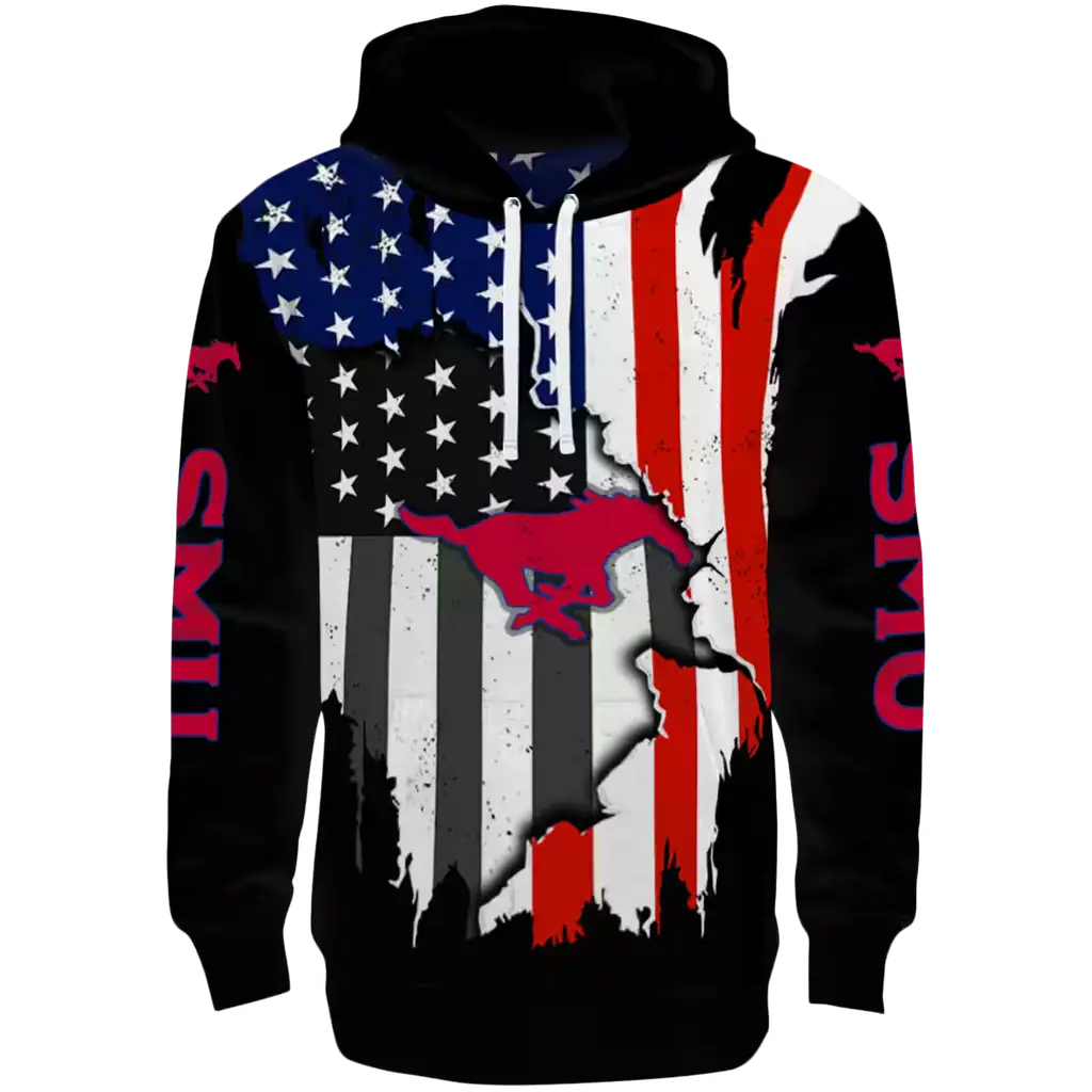 smu mustangs american pride black hoodie best selling smu mustangs american pride black hoodie best selling