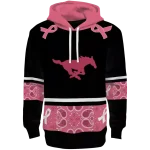 smu mustangs awareness ribbon black pink hoodie best selling