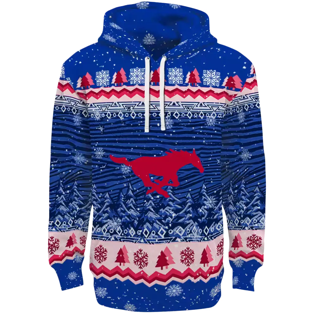 smu mustangs christmas trees blue hoodie best selling smu mustangs christmas trees blue hoodie best selling