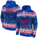 smu mustangs christmas trees blue hoodie best selling