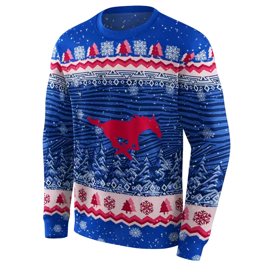 smu mustangs christmas trees blue hoodie new arrival smu mustangs christmas trees blue hoodie new arrival