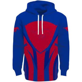 smu mustangs concentric lines blue black hoodie best selling