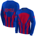 smu mustangs concentric lines blue black hoodie best selling