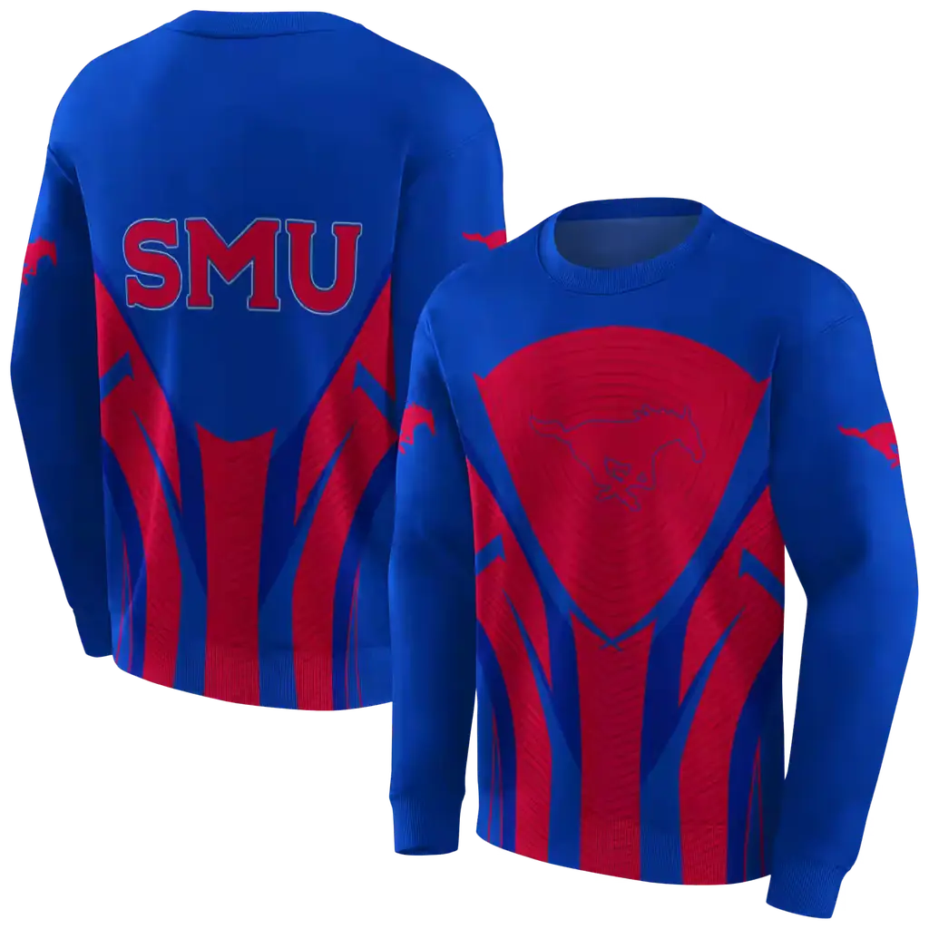 smu mustangs concentric lines blue black hoodie premium grade smu mustangs concentric lines blue black hoodie premium grade
