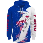 smu mustangs dynamic slash blue white hoodie best selling