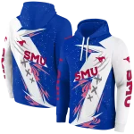 smu mustangs dynamic slash blue white hoodie best selling