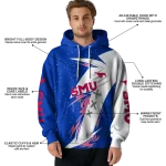 smu mustangs dynamic slash blue white hoodie best selling