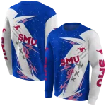 smu mustangs dynamic slash blue white hoodie best selling