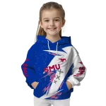 smu mustangs dynamic slash blue white hoodie best selling