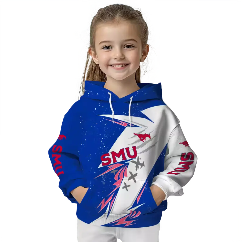 smu mustangs dynamic slash blue white hoodie top rated smu mustangs dynamic slash blue white hoodie top rated