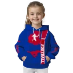 smu mustangs football heartbeat blue hoodie best selling