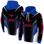 smu mustangs futuristic pattern blue black hoodie best selling