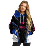 smu mustangs futuristic pattern blue black hoodie best selling