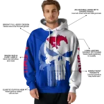 smu mustangs graphic punisher blue white hoodie best selling