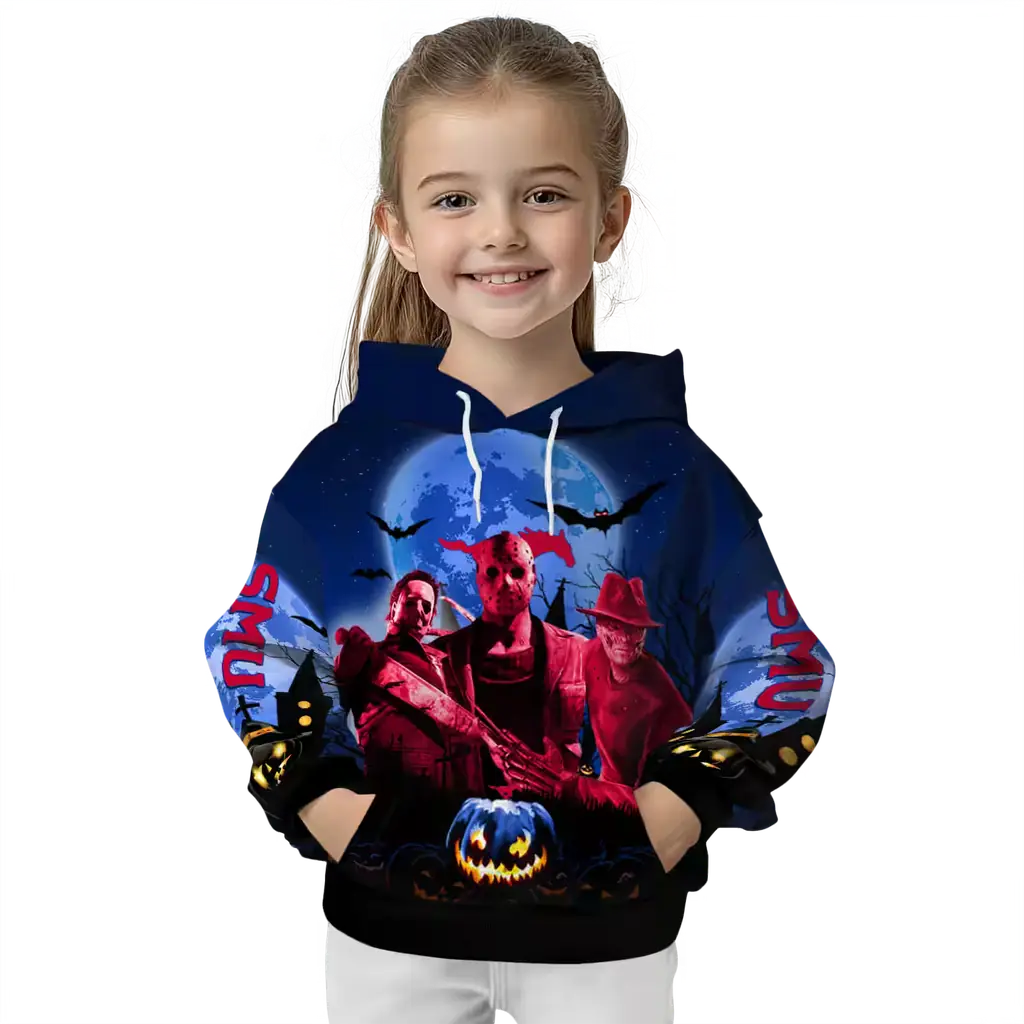 smu mustangs halloween vibes blue black hoodie top rated smu mustangs halloween vibes blue black hoodie top rated