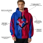 smu mustangs heartbeat graphic blue hoodie best selling
